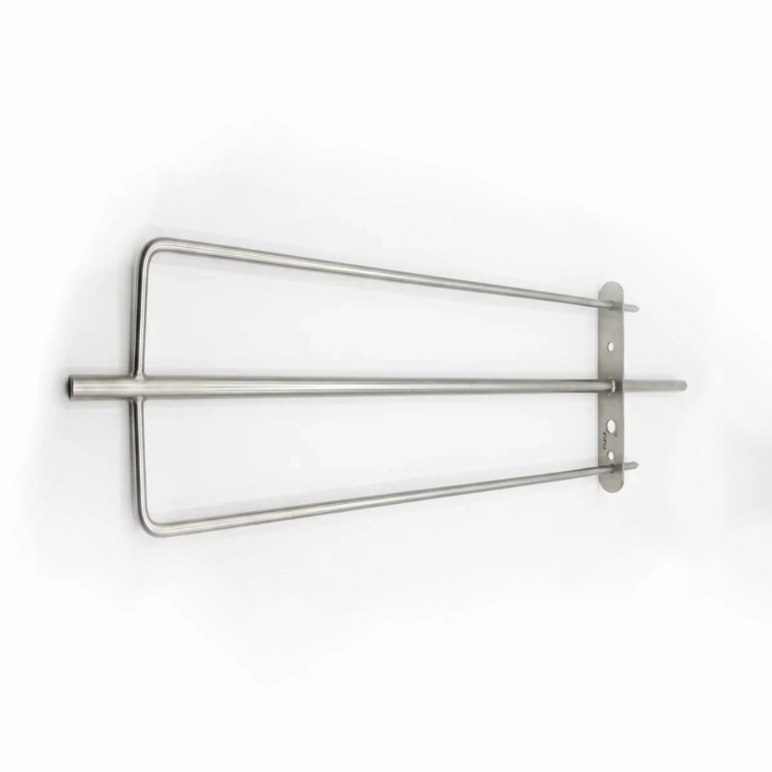 Asador espiedo tridente · acero inoxidable