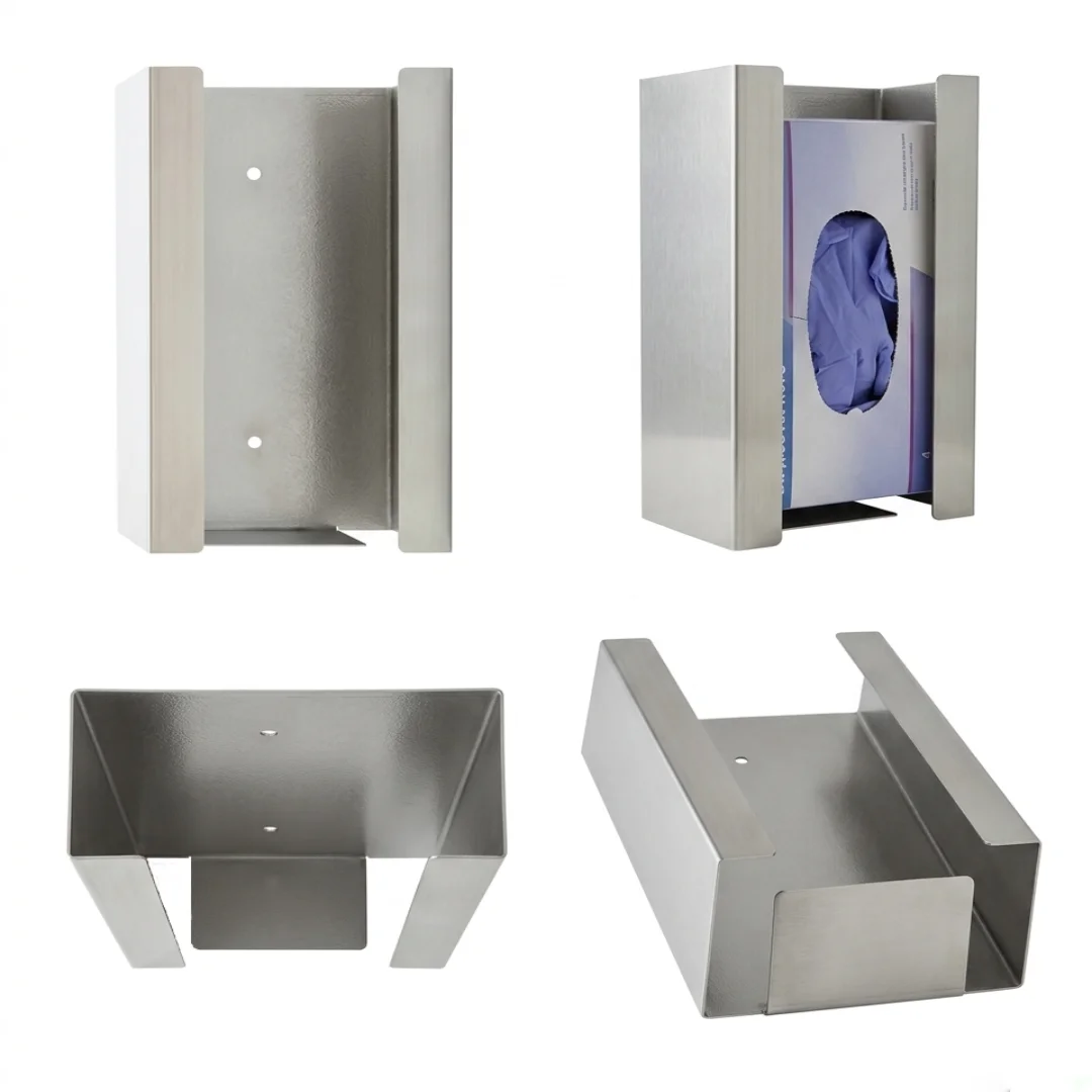 Soporte mural para caja de guantes desechables · inoxidable
