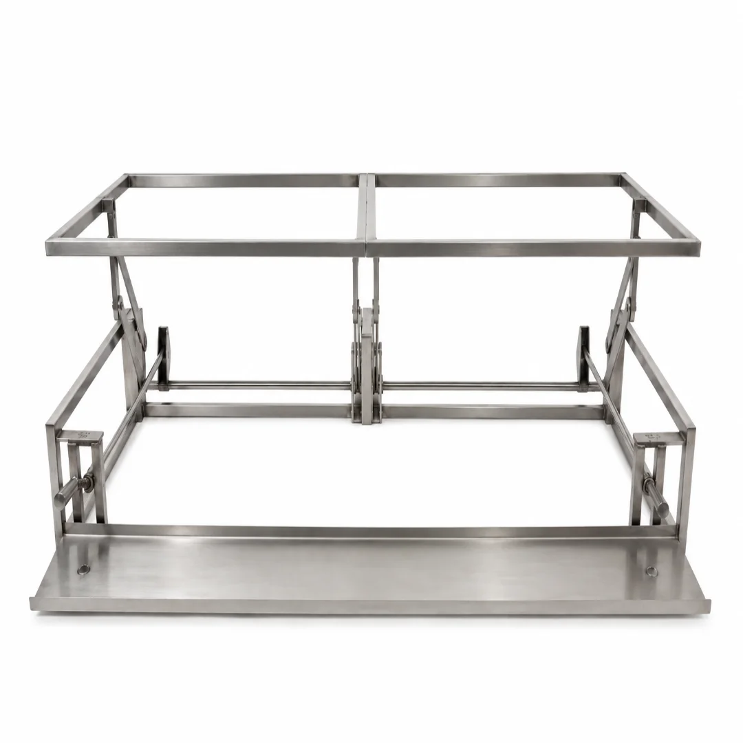 Base doble levante frontal · acero inoxidable